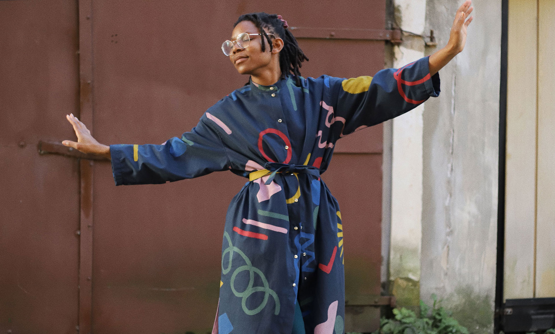 ROE handmade painted cotton coat