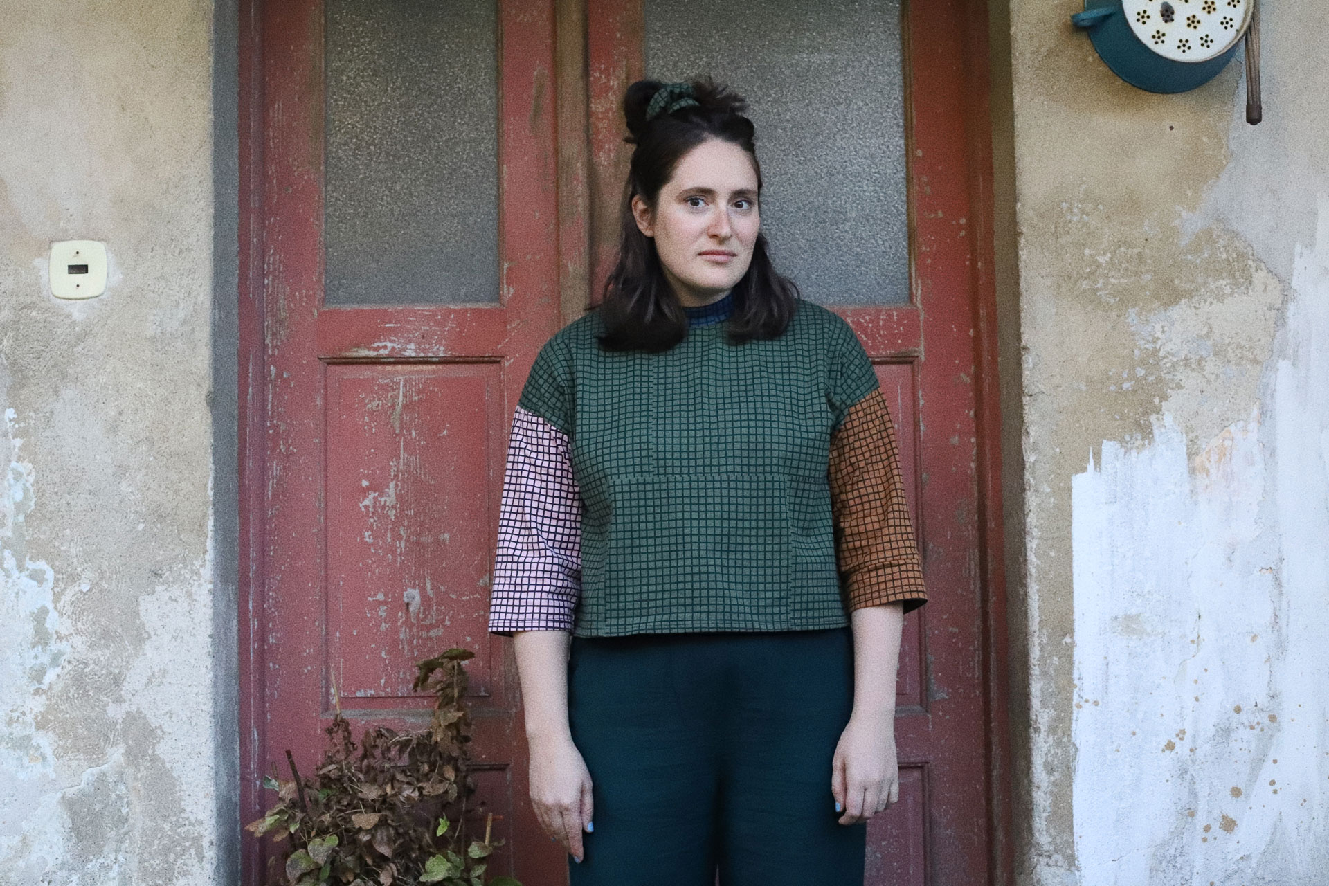ROE handmade grid dress