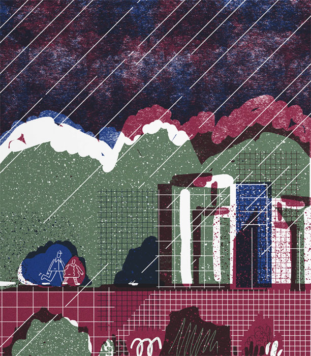 ilustration, collage figure